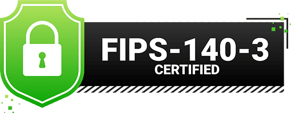 FIPS 140-2 certified encryption