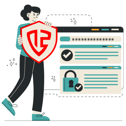 12Port Zero Trust security illustration showing protected login
